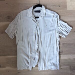 All Saints Cream Casual Button Down Shirt